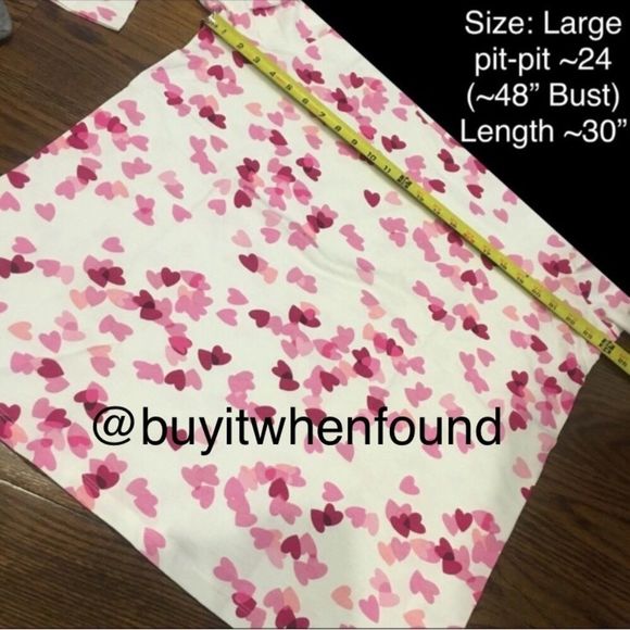 Pink Heart Valentine Print Top Plus Size - Picture 3 of 8